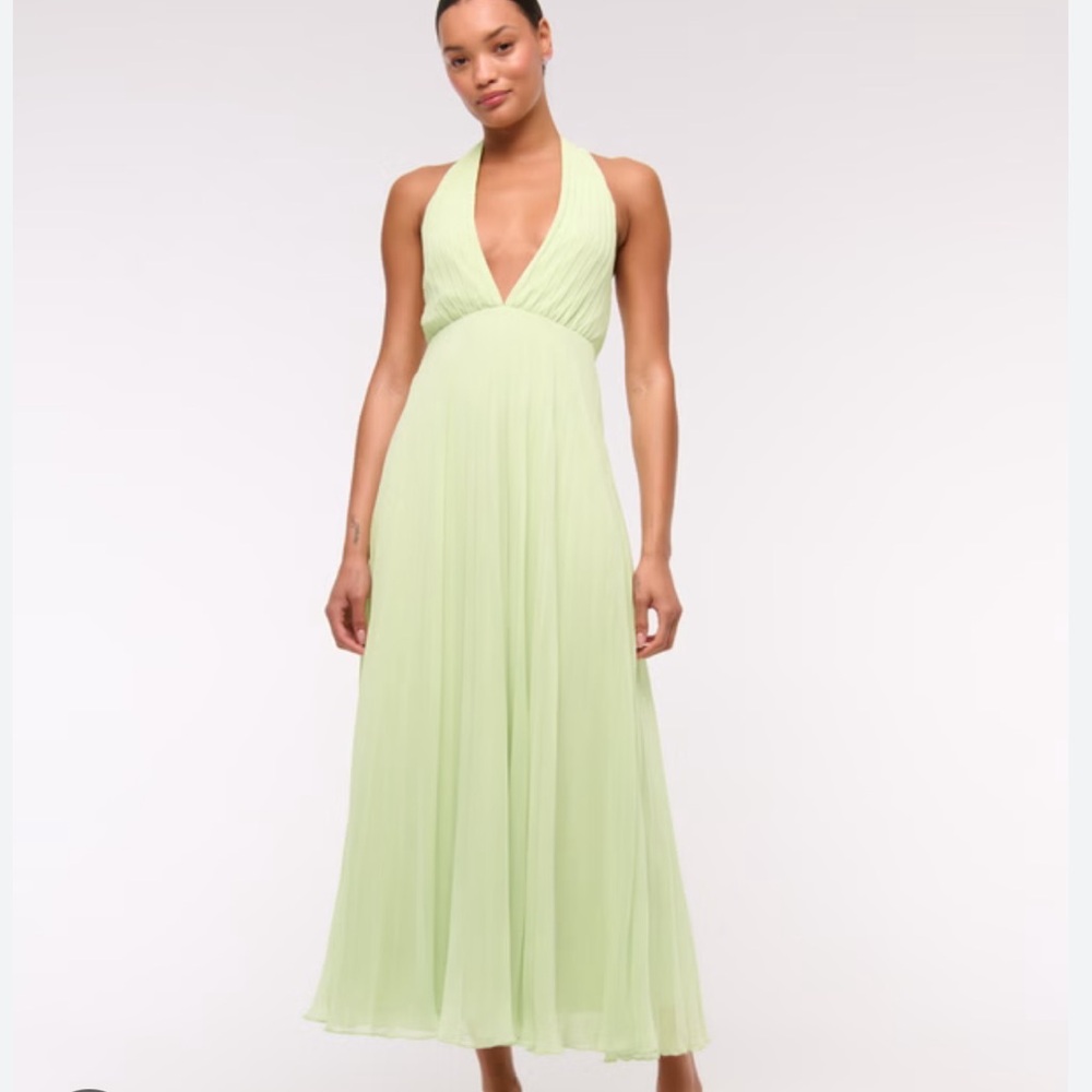 Abercrombie & Fitch Giselle Halter Maxi in Seafoam
